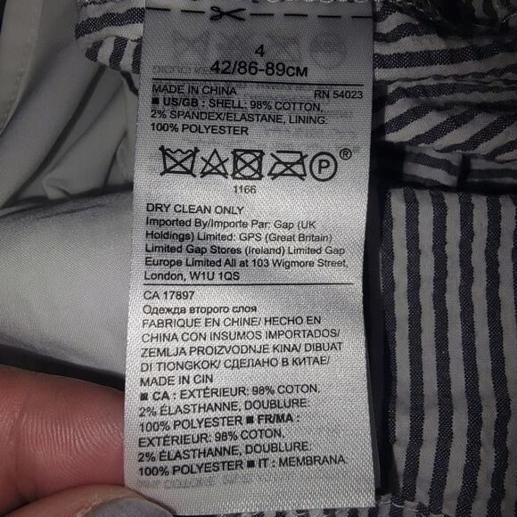 Banana Republic Nwot Seersucker One  Shoulder Shift Dress Size 4 - Picture 8 of 8